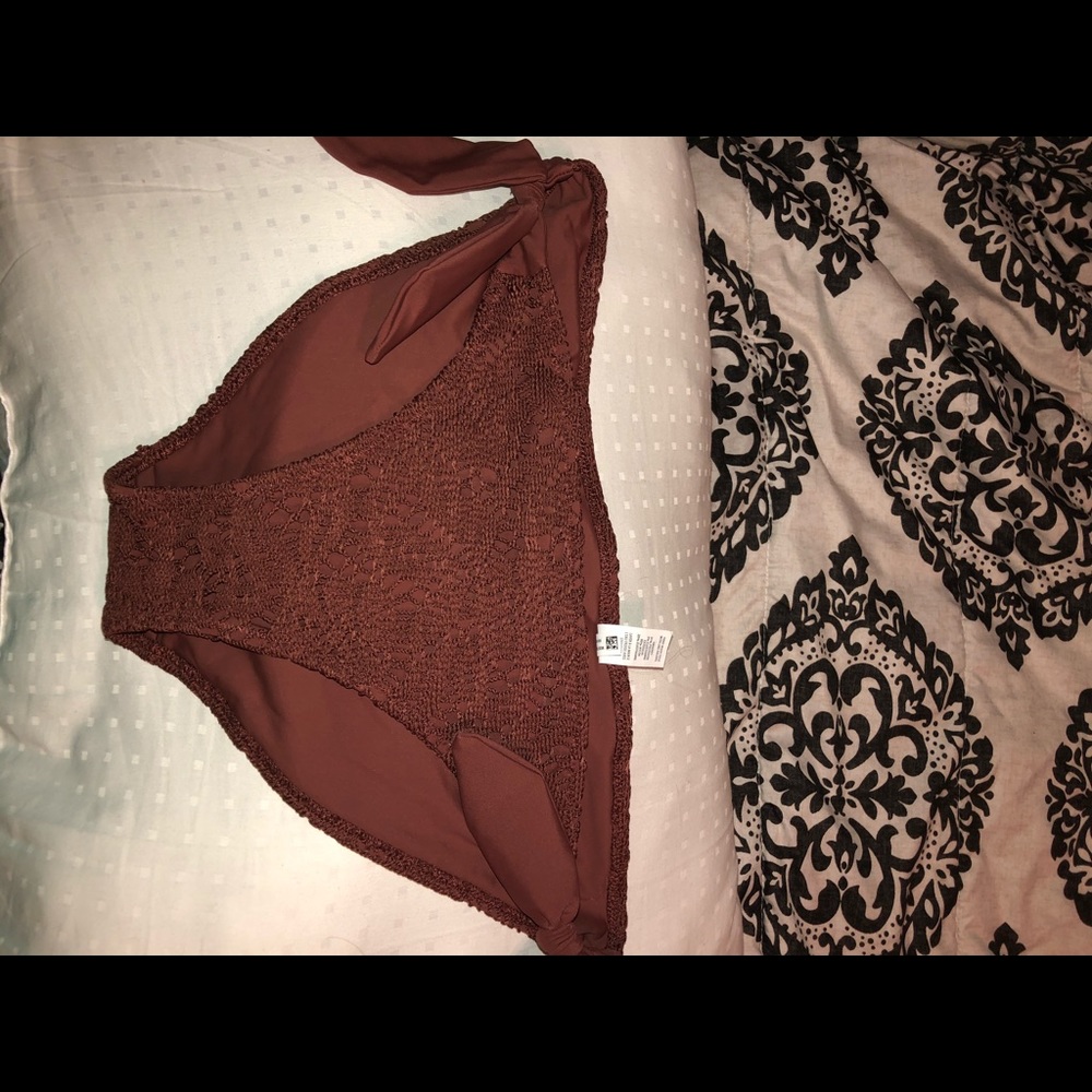 Burgundy brown bikini bottom